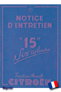 Citroën TA Notice d'emploi 1947 15SIX